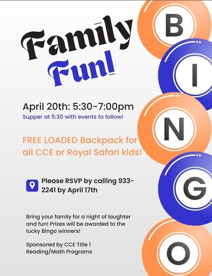Our LAST Family Fun Night of the school year is TONIGHT!