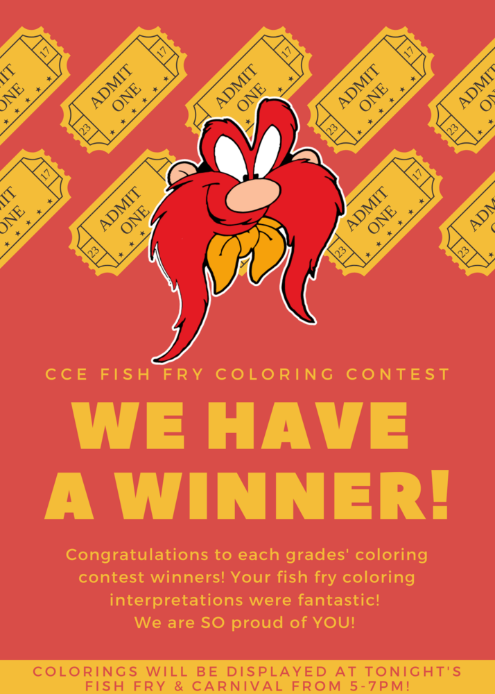 Fish Fry Coloring Contest Winners Announced! | Clay Central Everly