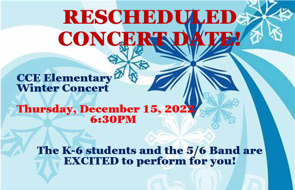 Rescheduled Winter Concert