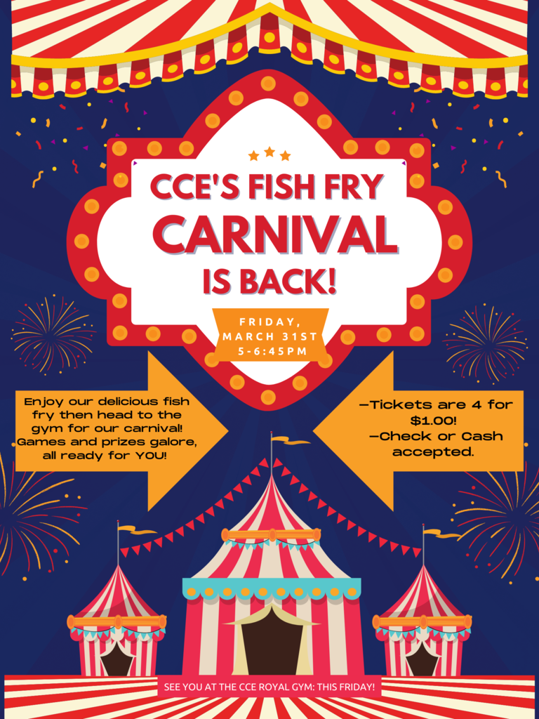 FRIDAY is our Fish Fry and Carnival!